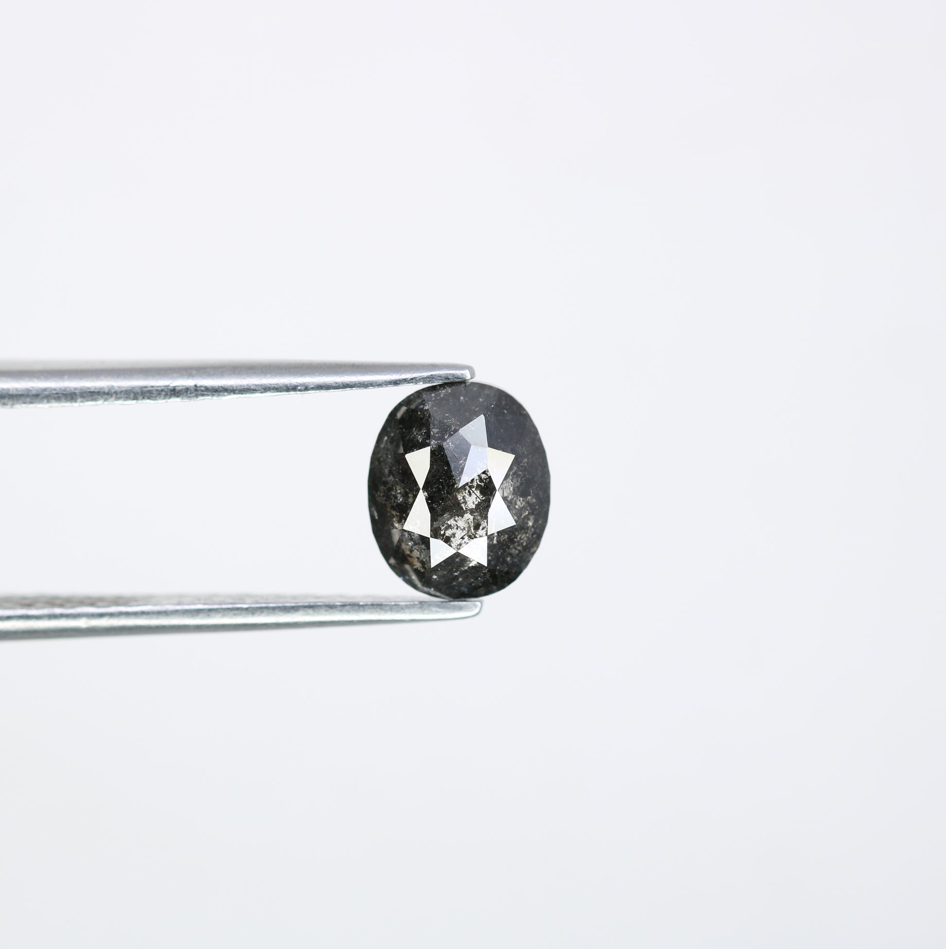 1.28 CT Loose Salt And Pepper Oval Shape Natural Diamond For Engagement Ring - JayKrishna Diamond
