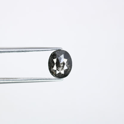 1.28 CT Loose Salt And Pepper Oval Shape Natural Diamond For Engagement Ring - JayKrishna Diamond