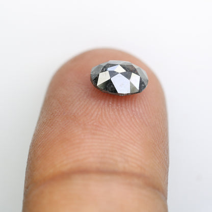 1.28 CT Loose Salt And Pepper Oval Shape Natural Diamond For Engagement Ring - JayKrishna Diamond