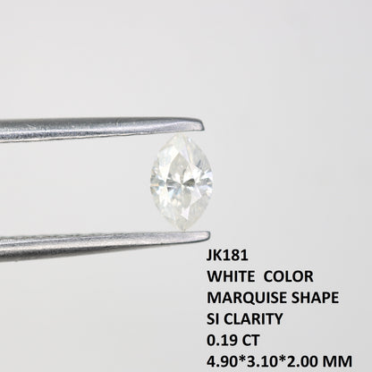 0.19 CT Marquise Shape Salt and Pepper Natural Diamond - Ideal for Engagement Rings, Necklaces, Promise Rings, Earrings, and Anniversary Gifts - JayKrishna Diamond