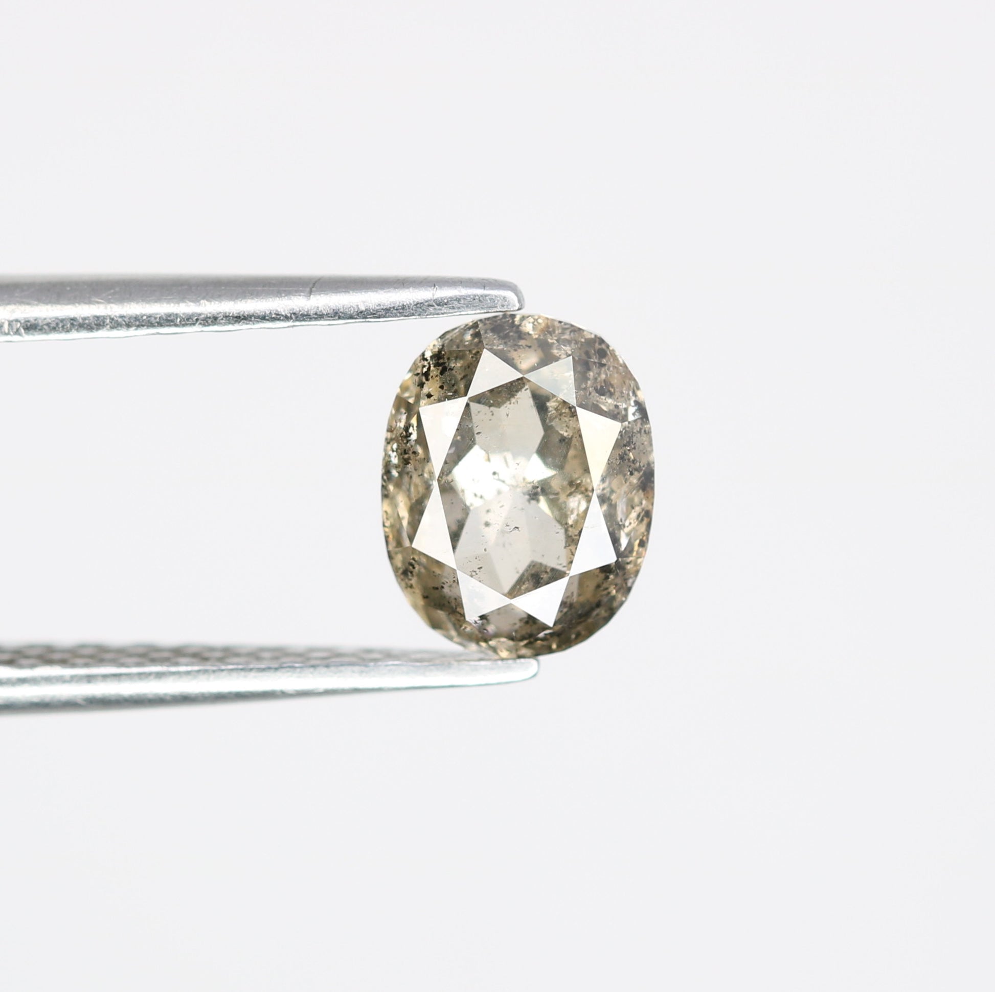 1.20 CT Loose Salt And Pepper Oval Shape Diamond For Wedding Ring - JayKrishna Diamond