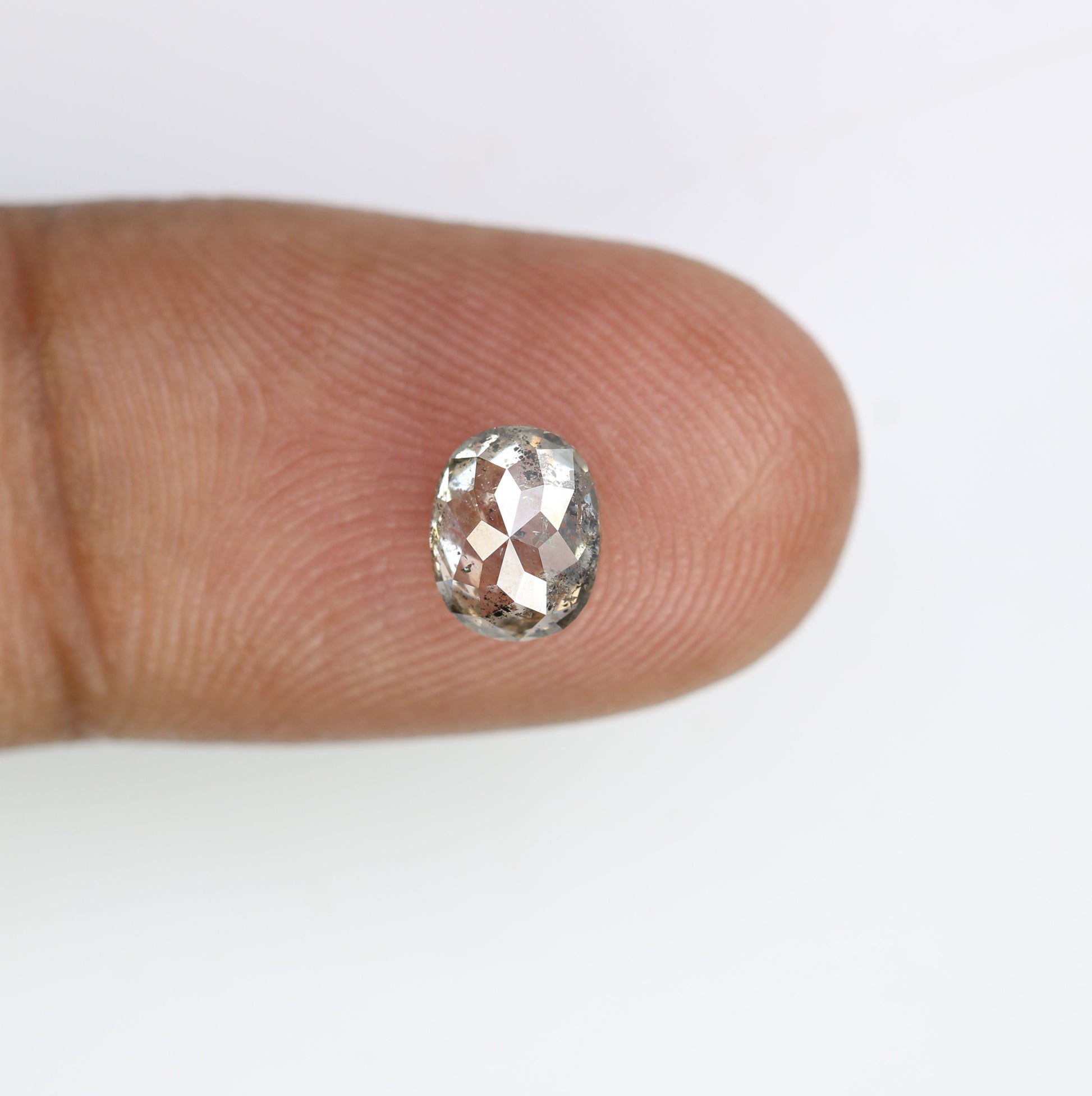 1.20 CT Loose Salt And Pepper Oval Shape Diamond For Wedding Ring - JayKrishna Diamond