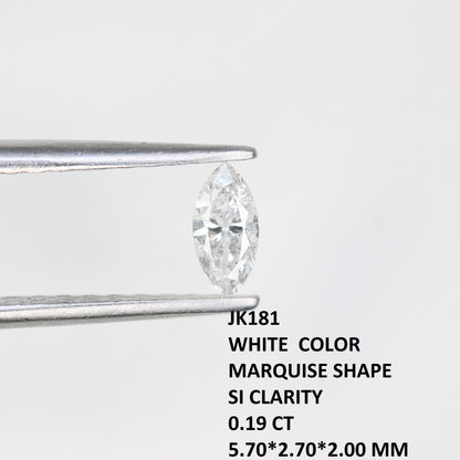 0.19 CT Marquise Cut Salt and Pepper Loose Diamond - Ideal for Engagement Rings, Necklaces, Promise Rings, Earrings, and Anniversary Gifts - JayKrishna Diamond