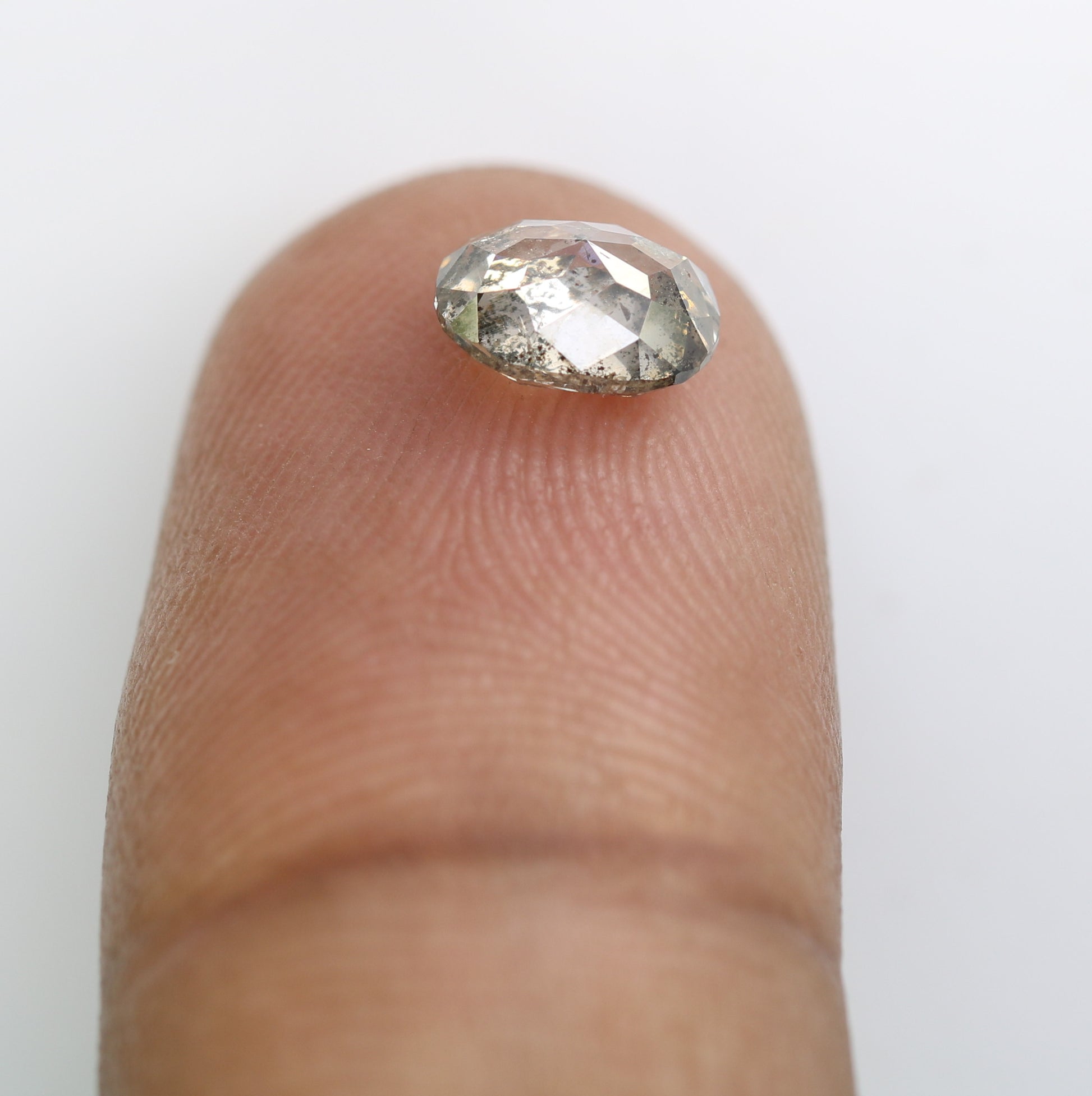 1.20 CT Loose Salt And Pepper Oval Shape Diamond For Wedding Ring - JayKrishna Diamond