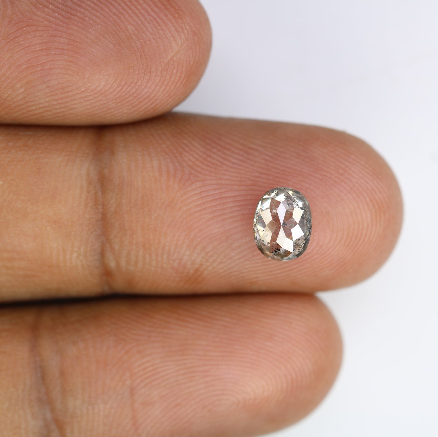 1.20 CT Loose Salt And Pepper Oval Shape Diamond For Wedding Ring - JayKrishna Diamond