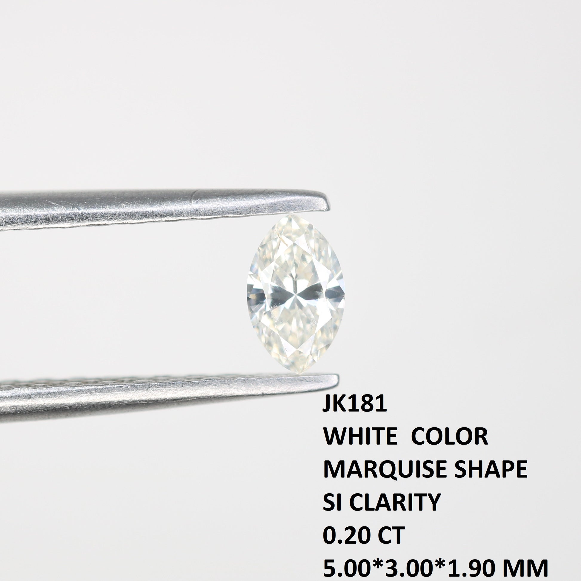 0.20 CT Salt and Pepper Marquise Shape Natural Diamond – Ideal for Engagement Rings, Necklaces, Promise Rings, Earrings & Anniversary Gifts - JayKrishna Diamond