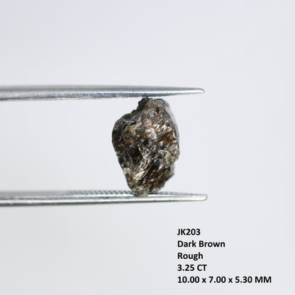 3.25 CT Irregular Cut Dark Brown Rough Diamond For Engagement Ring - JayKrishna Diamond