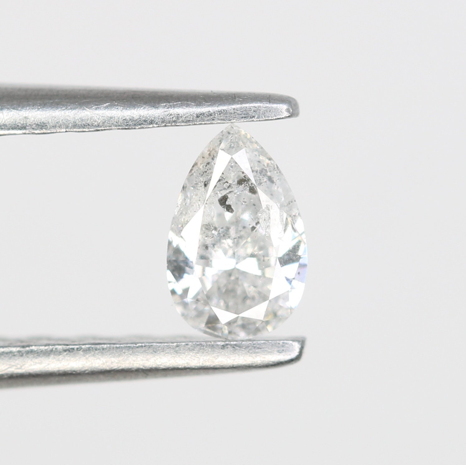 0.17 CT Pear Shape Salt and Pepper Loose Diamond for Engagement Rings, Custom Jewelry, and Stylish Bracelets - JayKrishna Diamond