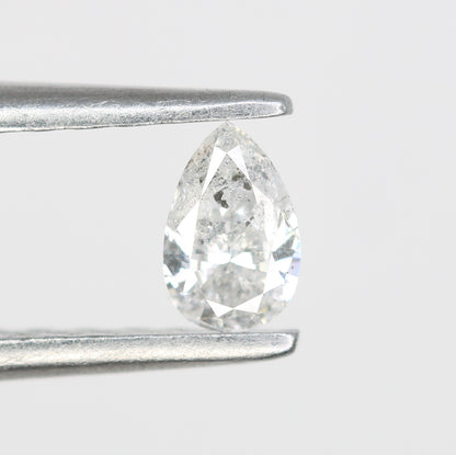 0.17 CT Pear Shape Salt and Pepper Loose Diamond for Engagement Rings, Custom Jewelry, and Stylish Bracelets - JayKrishna Diamond