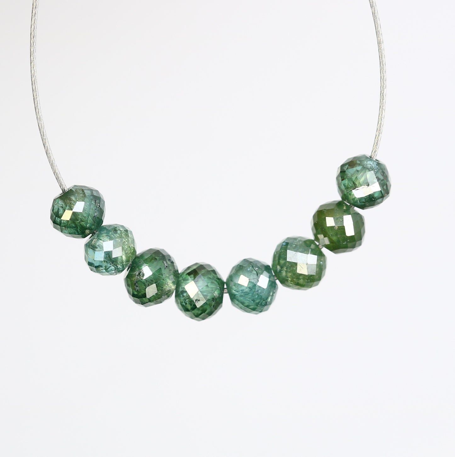1.88 Carat Loose Fancy Green Natural Round Polished Beads For Diamond Jewellery - JayKrishna Diamond