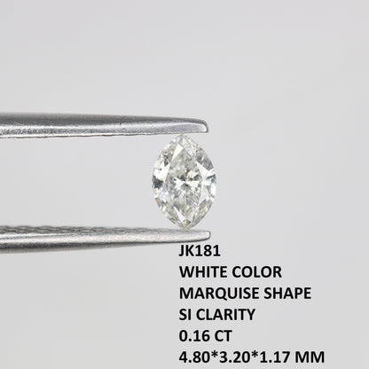 0.16 CT Marquise Cut White Natural Loose Diamond - Ideal for Engagement Rings & Fine Jewelry - JayKrishna Diamond