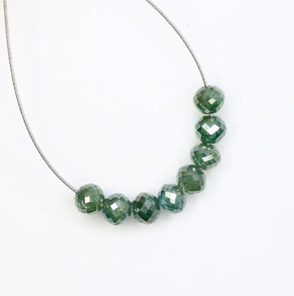 1.62 Carat Natural Loose Green Color Round Beads Diamond Bracelet - JayKrishna Diamond