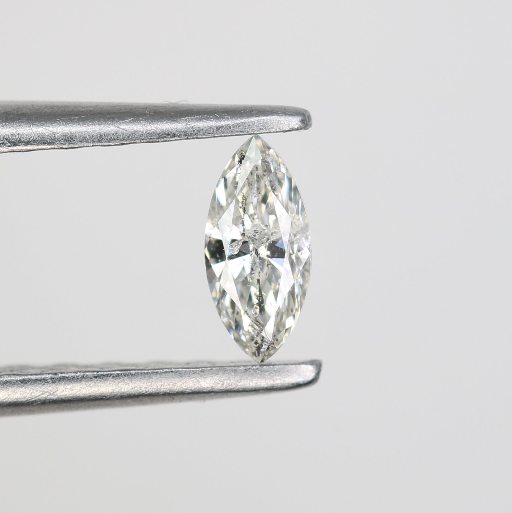 0.15 CT Marquise Shape Salt and Pepper Natural Diamond – Ideal for Engagement Rings and Custom Jewelry - JayKrishna Diamond