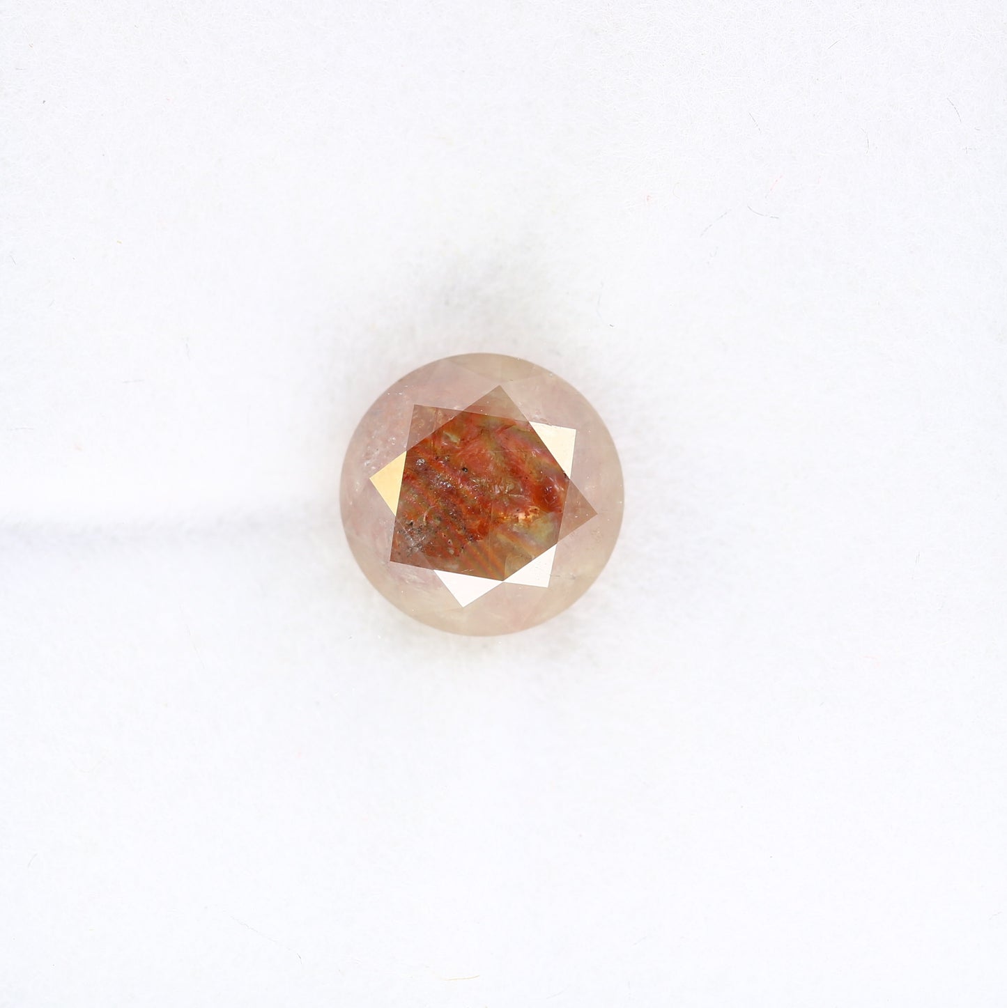 2.32 CT Fancy Red 7.60 MM Round Brilliant Cut Diamond For Statement Ring - JayKrishna Diamond