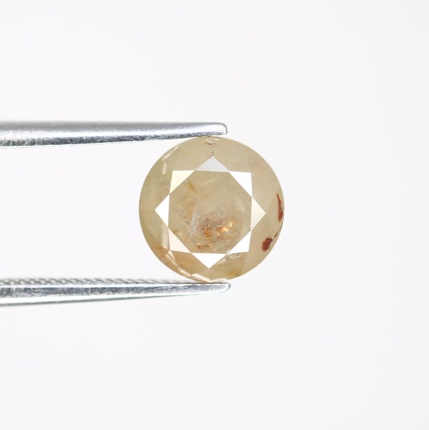 2.04 CT 7.40 MM Natural Grey Round Brilliant Cut Loose Diamond For Wedding Ring - JayKrishna Diamond