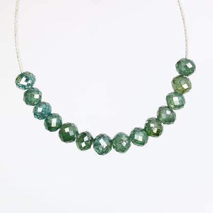 2.34 Carat Loose Fancy Green Loose Round Beads Diamond For Diamond Necklace - JayKrishna Diamond