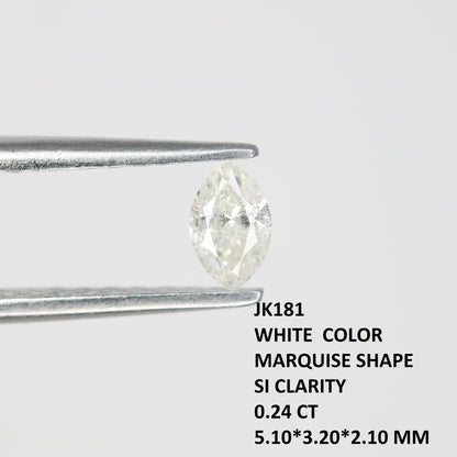 0.24 CT White Marquise Cut Loose Diamond – Ideal for Engagement Rings | Elegant Marquise Shape Diamond - JayKrishna Diamond