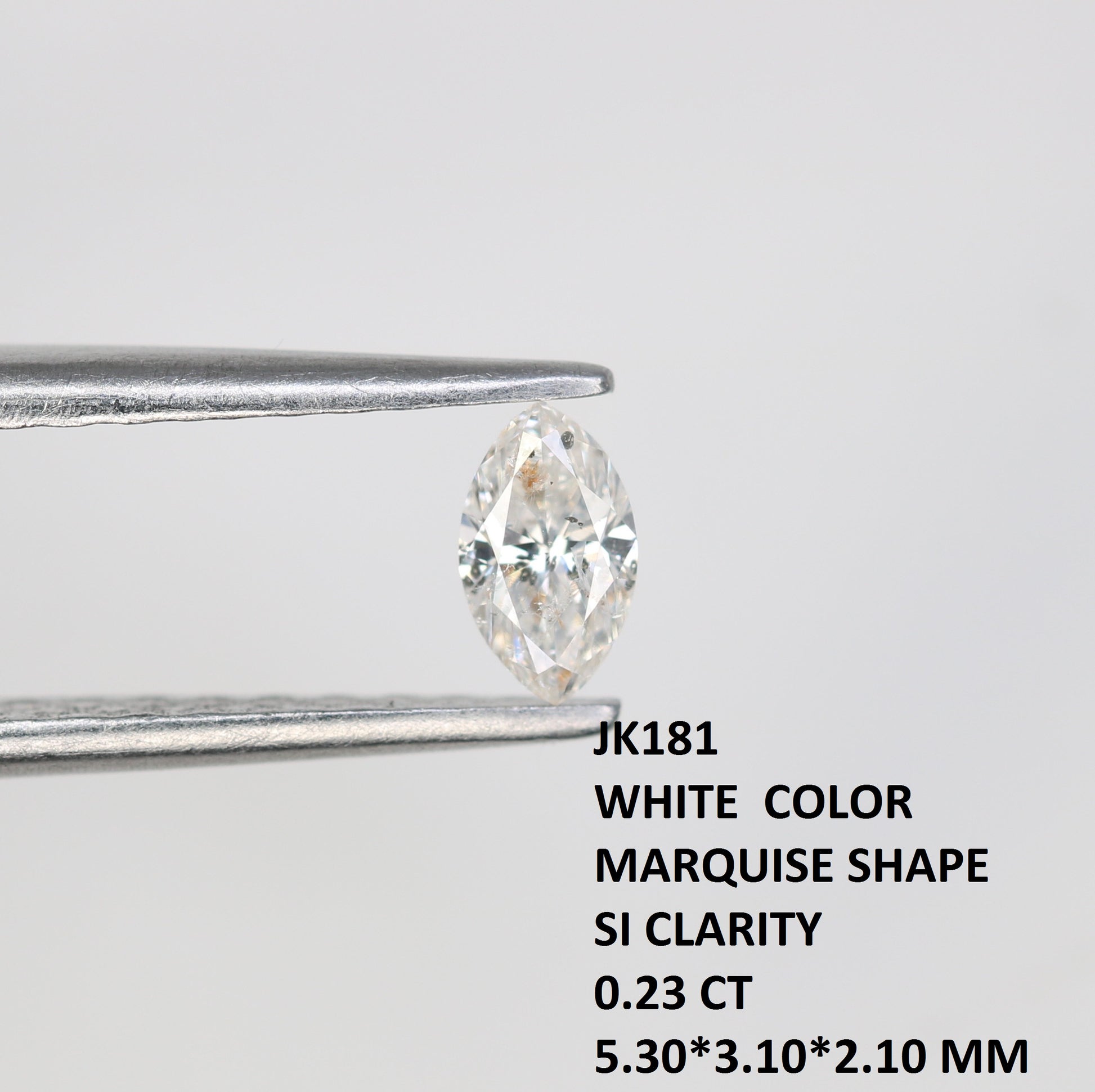 0.23 CT White Marquise Cut Diamond – Perfect for Engagement Rings - JayKrishna Diamond