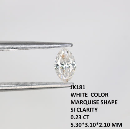 0.23 CT White Marquise Cut Diamond – Perfect for Engagement Rings - JayKrishna Diamond