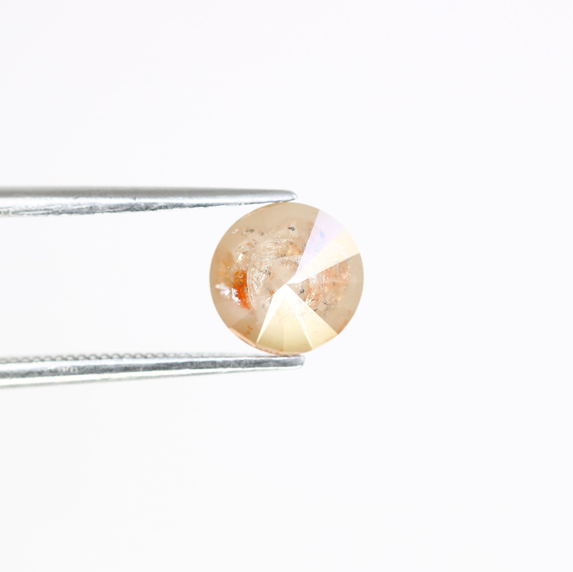 1.70 CT 7.00 MM Fancy Peach Color Round Brilliant Cut Diamond For Proposal Ring - JayKrishna Diamond