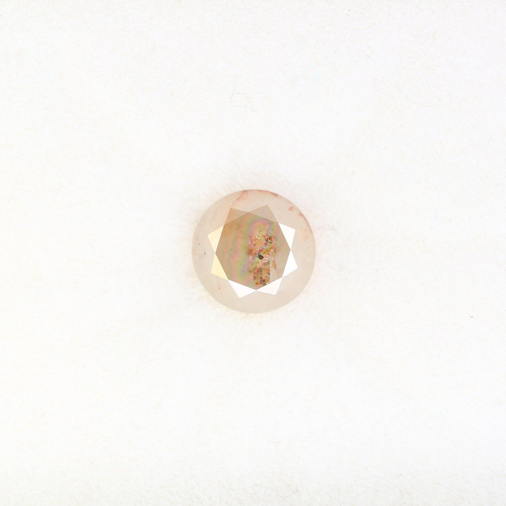 1.70 CT 7.00 MM Fancy Peach Color Round Brilliant Cut Diamond For Proposal Ring - JayKrishna Diamond