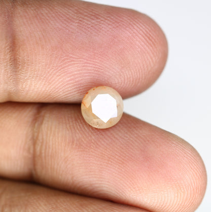 1.70 CT 7.00 MM Fancy Peach Color Round Brilliant Cut Diamond For Proposal Ring - JayKrishna Diamond