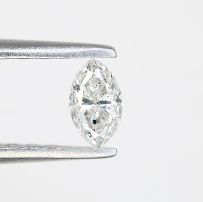 0.19 CT Marquise Shape Salt and Pepper Natural Diamond - Ideal for Engagement Rings, Necklaces, Promise Rings, Earrings, and Anniversary Gifts - JayKrishna Diamond