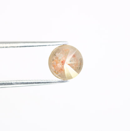 1.75 CT Fancy Peach Round Brilliant Cut 6.90 MM Diamond For Designer Jewelry - JayKrishna Diamond