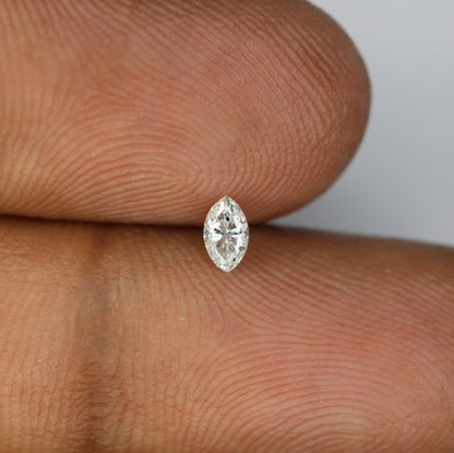 0.19 CT Marquise Shape Salt and Pepper Natural Diamond - Ideal for Engagement Rings, Necklaces, Promise Rings, Earrings, and Anniversary Gifts - JayKrishna Diamond