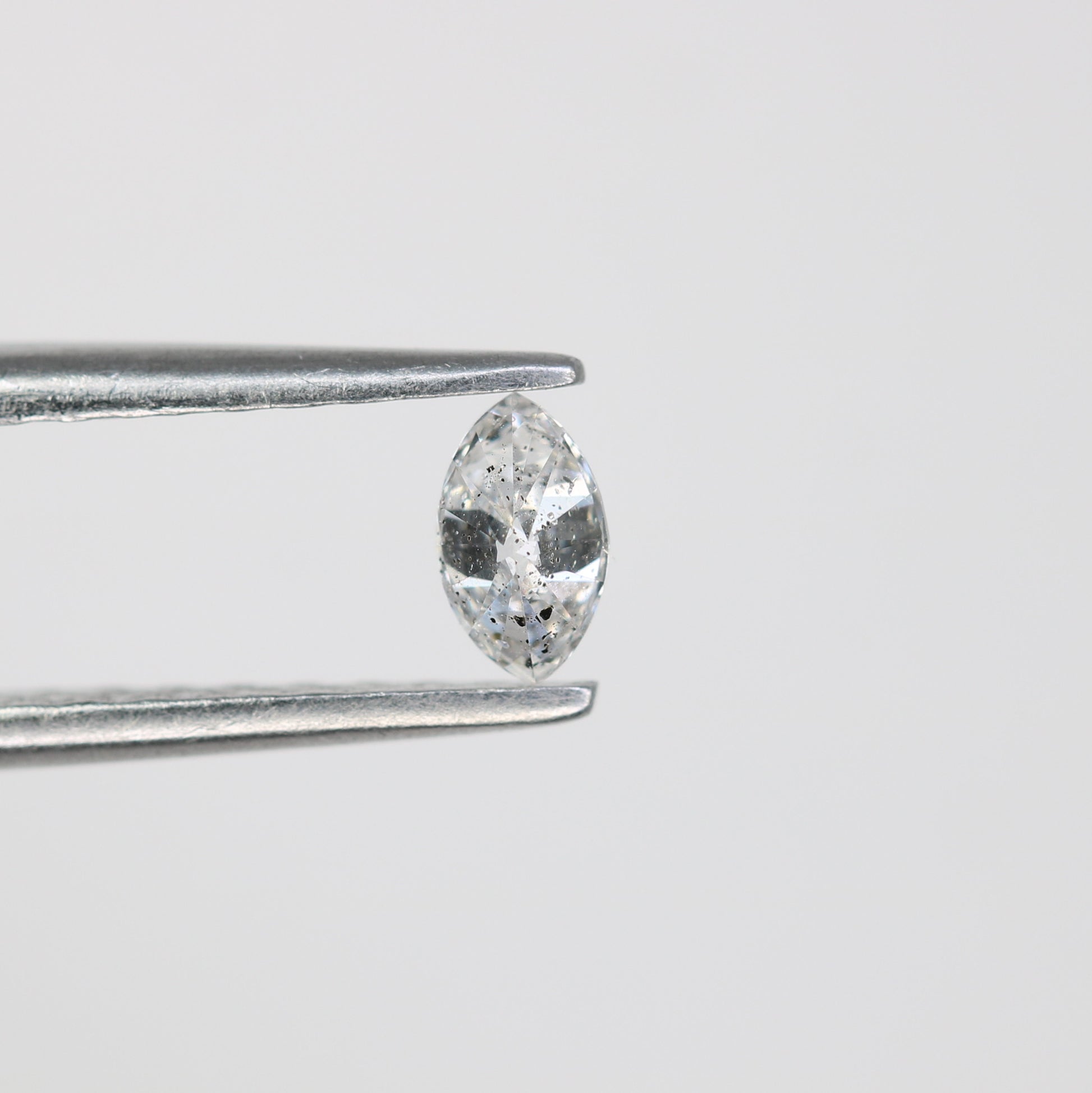 0.19 CT Marquise Shape Salt and Pepper Natural Diamond - Ideal for Engagement Rings, Necklaces, Promise Rings, Earrings, and Anniversary Gifts - JayKrishna Diamond