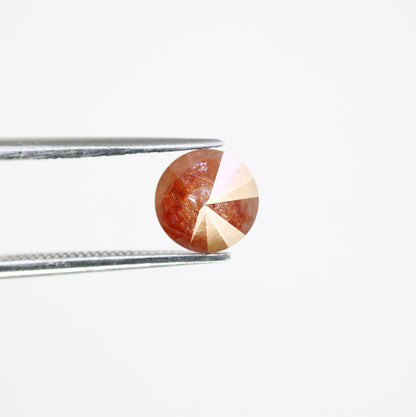 1.60 CT Red Round Brilliant Cut 6.70 MM Fancy Diamond For Designer Ring - JayKrishna Diamond