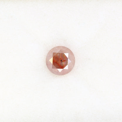 1.60 CT Red Round Brilliant Cut 6.70 MM Fancy Diamond For Designer Ring - JayKrishna Diamond