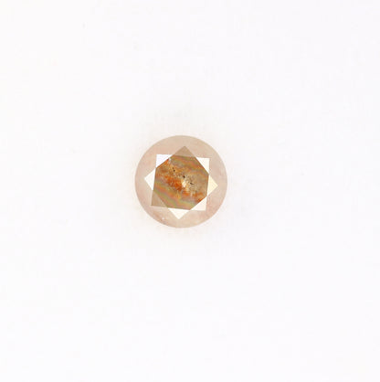 1.32 CT Round Brilliant Cut Fancy Peach 6.30 MM Diamond For Designer Jewelry - JayKrishna Diamond