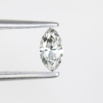 0.19 CT Natural Marquise Shape Salt and Pepper Diamond - Perfect for Engagement Rings, Necklaces, Promise Rings, Earrings, and Anniversary Gifts - JayKrishna Diamond