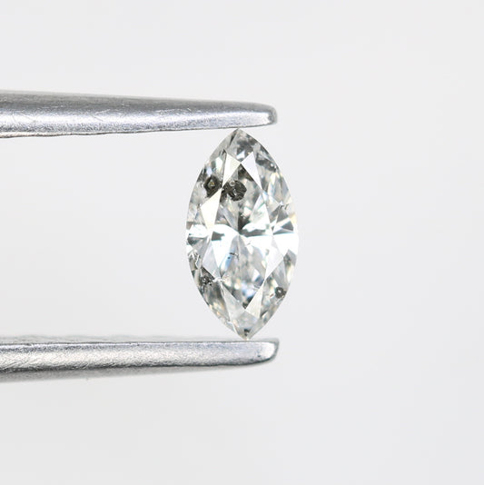 0.19 CT Natural Marquise Shape Salt and Pepper Diamond - Perfect for Engagement Rings, Necklaces, Promise Rings, Earrings, and Anniversary Gifts - JayKrishna Diamond