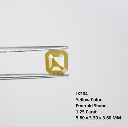 1.25 CT Yellow Emerald Cut  Diamond For Engagement Ring - JayKrishna Diamond
