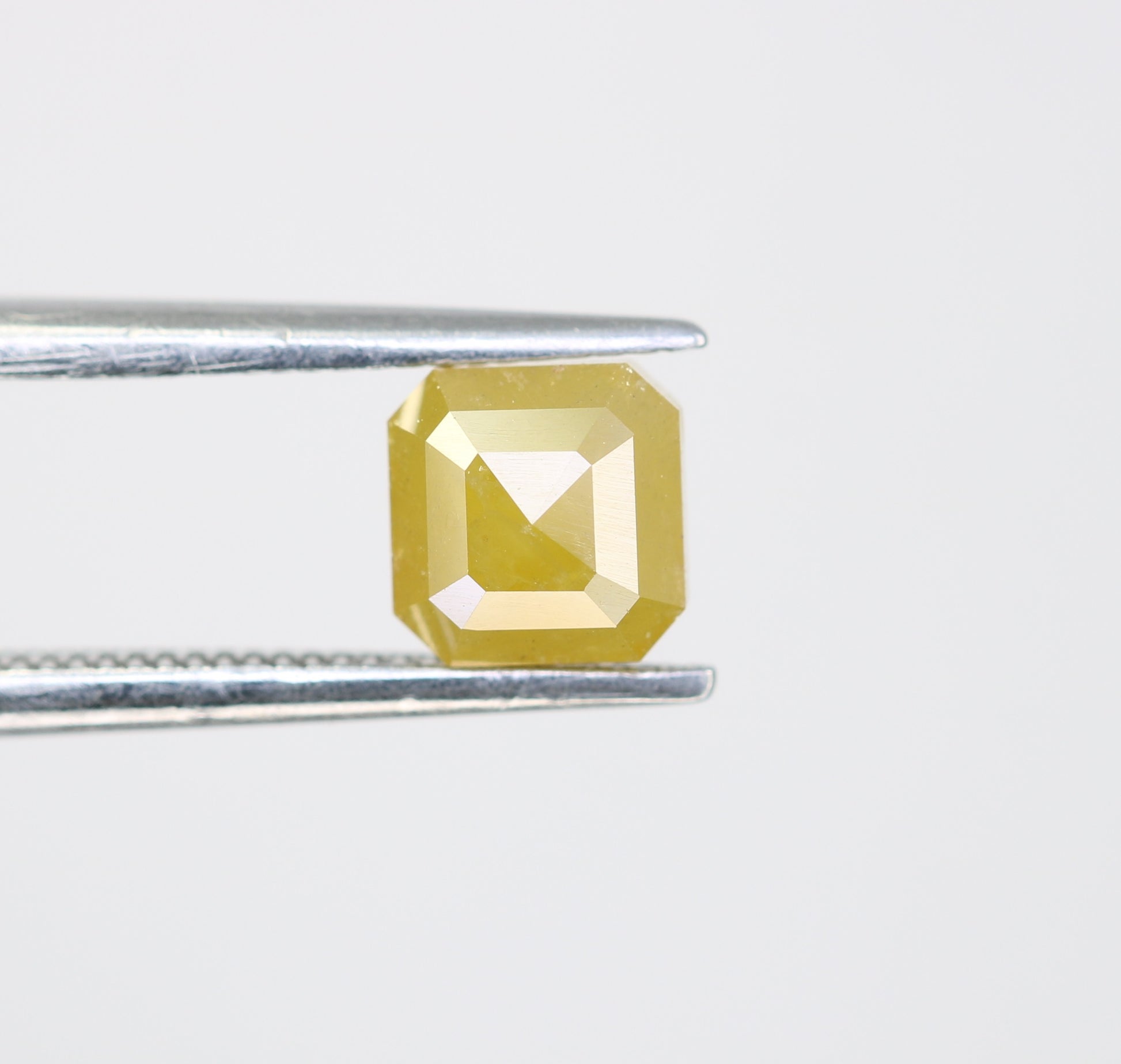 1.18 CT Yellow Asscher Shape Diamond For Engagement Ring - JayKrishna Diamond