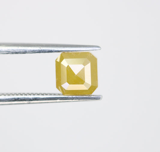 1.18 CT Yellow Asscher Shape Diamond For Engagement Ring - JayKrishna Diamond