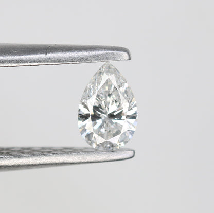 0.17 CT Pear Cut Natural White Salt and Pepper Diamond - Ideal for Engagement Rings, Necklaces, Earrings, and Custom Jewelry - JayKrishna Diamond