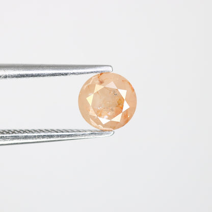 0.83 CT Natural Round Brilliant Cut Peach Loose 5.40 MM Diamond For Proposal Ring - JayKrishna Diamond