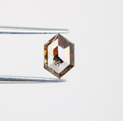 0.92 CT Brown Hexagon Shape Diamond For Engagement Ring - JayKrishna Diamond