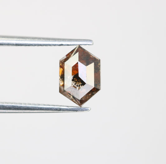 0.92 CT Brown Hexagon Shape Diamond For Engagement Ring - JayKrishna Diamond