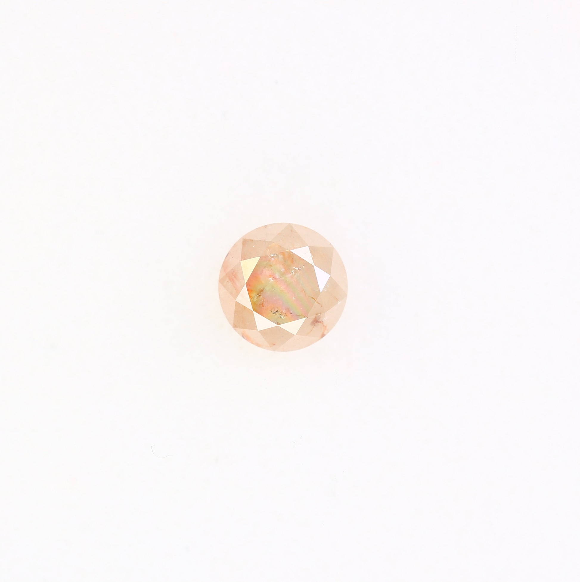 0.83 CT Natural Round Brilliant Cut Peach Loose 5.40 MM Diamond For Proposal Ring - JayKrishna Diamond