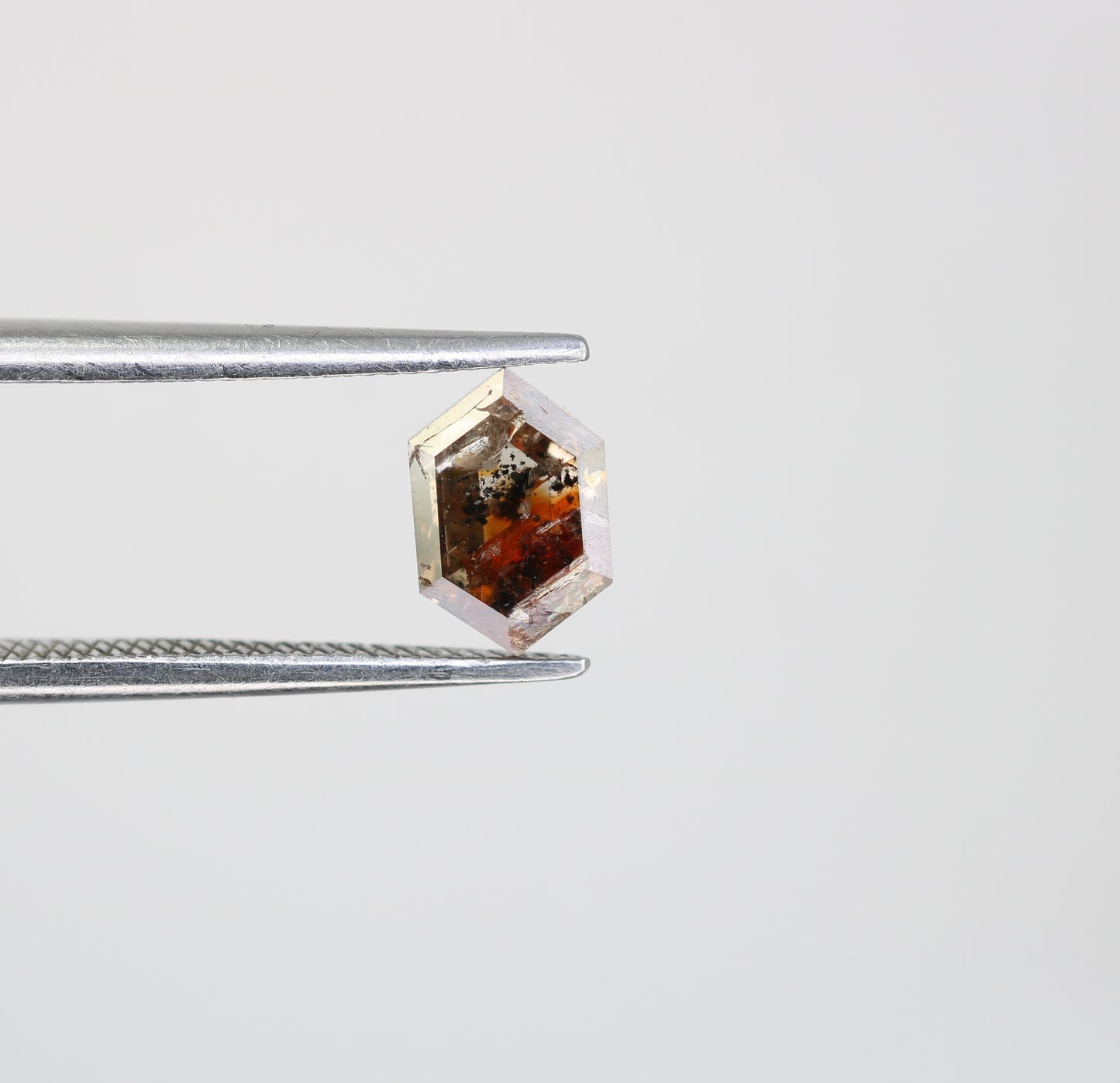 0.92 CT Brown Hexagon Shape Diamond For Engagement Ring - JayKrishna Diamond