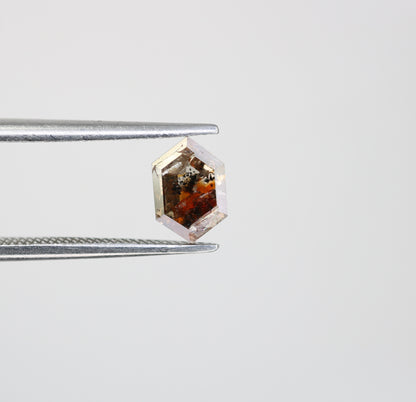 0.92 CT Brown Hexagon Shape Diamond For Engagement Ring - JayKrishna Diamond