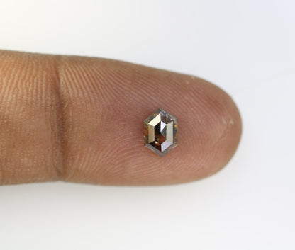 0.92 CT Brown Hexagon Shape Diamond For Engagement Ring - JayKrishna Diamond