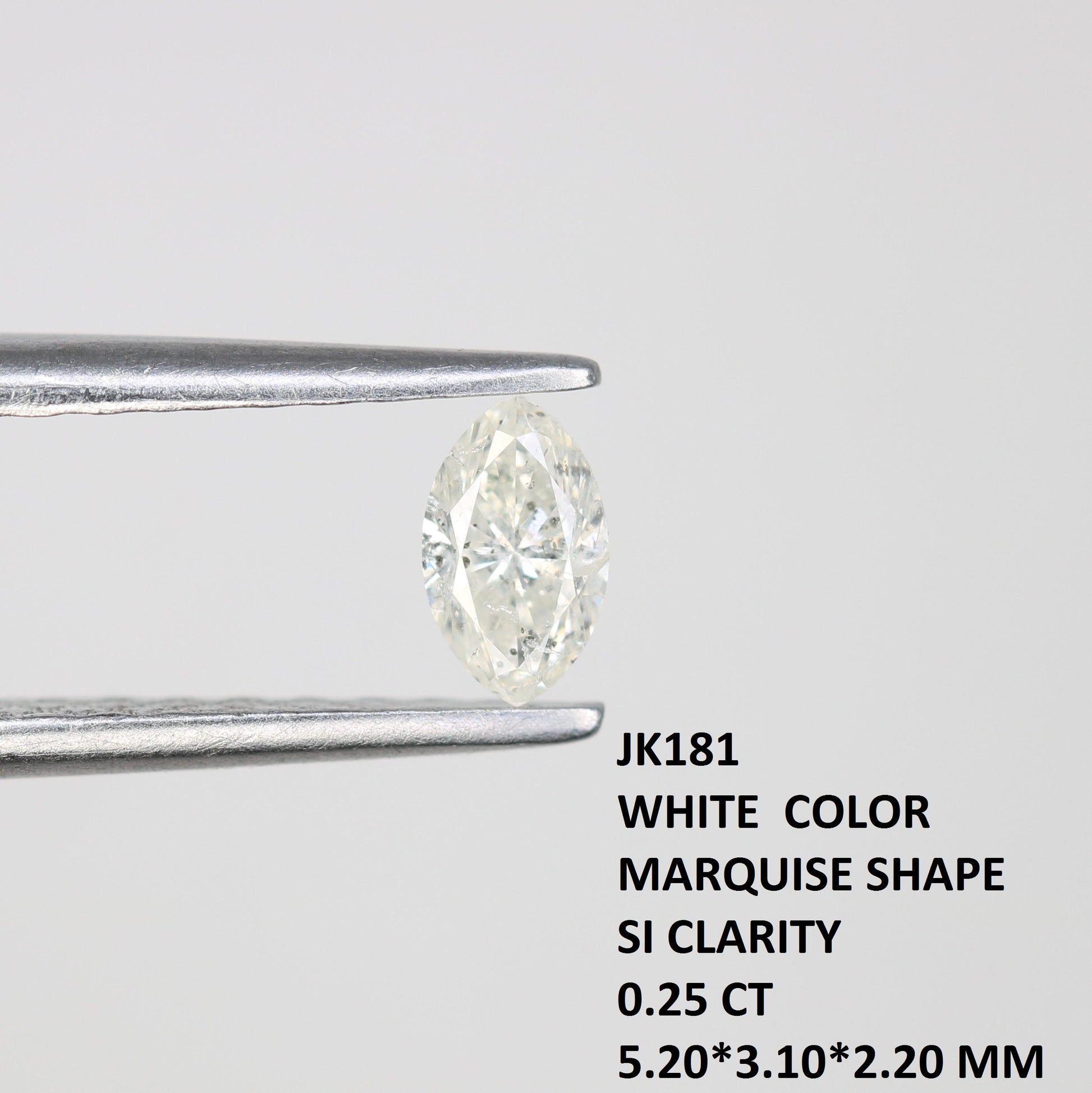 0.25 CT Salt and Pepper Marquise Shape Natural Diamond – Ideal for Engagement Rings | Unique Marquise Cut Diamond - JayKrishna Diamond