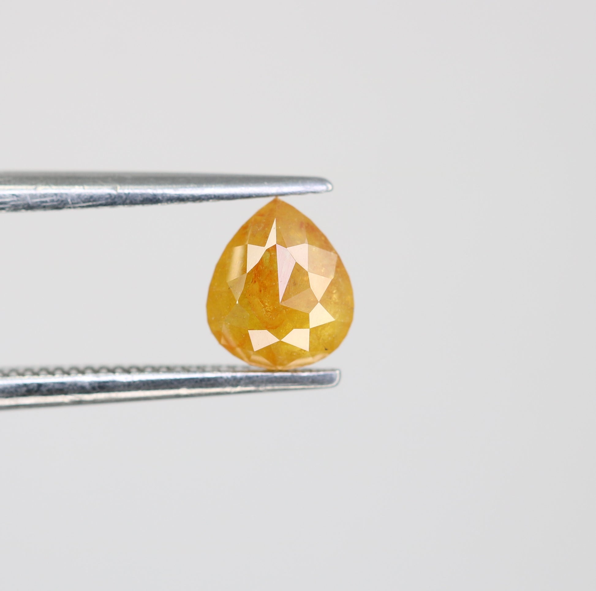 0.85 CT Orange Pear Shape Diamond For Engagement Ring - JayKrishna Diamond