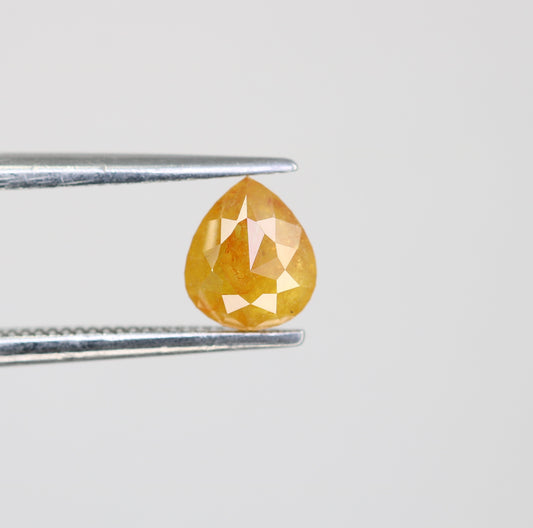0.85 CT Orange Pear Shape Diamond For Engagement Ring - JayKrishna Diamond