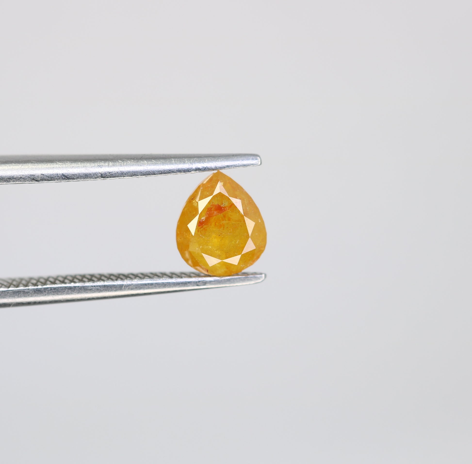 0.85 CT Orange Pear Shape Diamond For Engagement Ring - JayKrishna Diamond